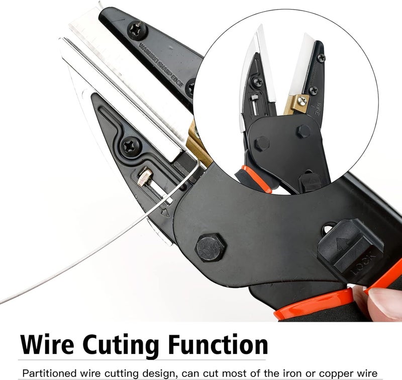 vomex Heavy Duty Scissors All Purpose - Multipurpose Utility Cutter,6 in 1 Function,Availabe for Industry and Home Use,Cutting for Soft Pipe/Fibre/Wood/Iron Wire/Box/Paper - Image 3